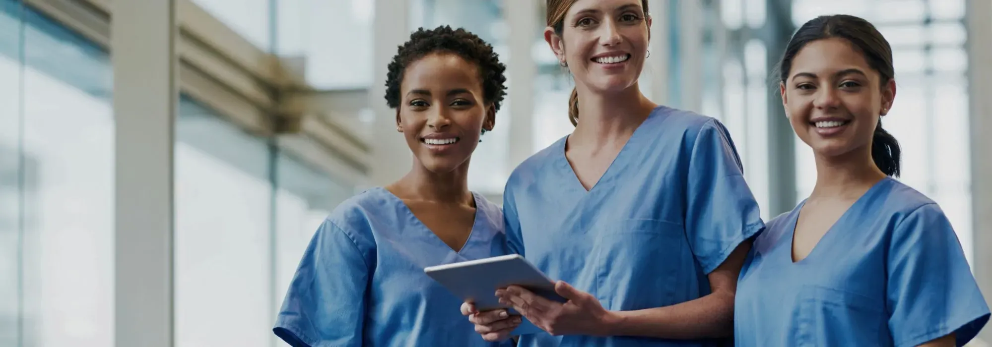Group of agency Nurses in UK hospital