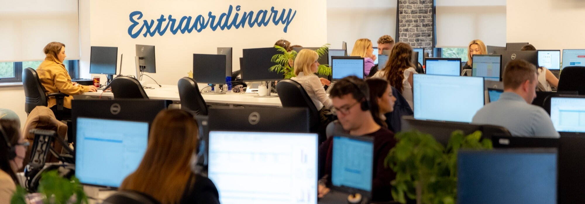 TTM employees working in office setting