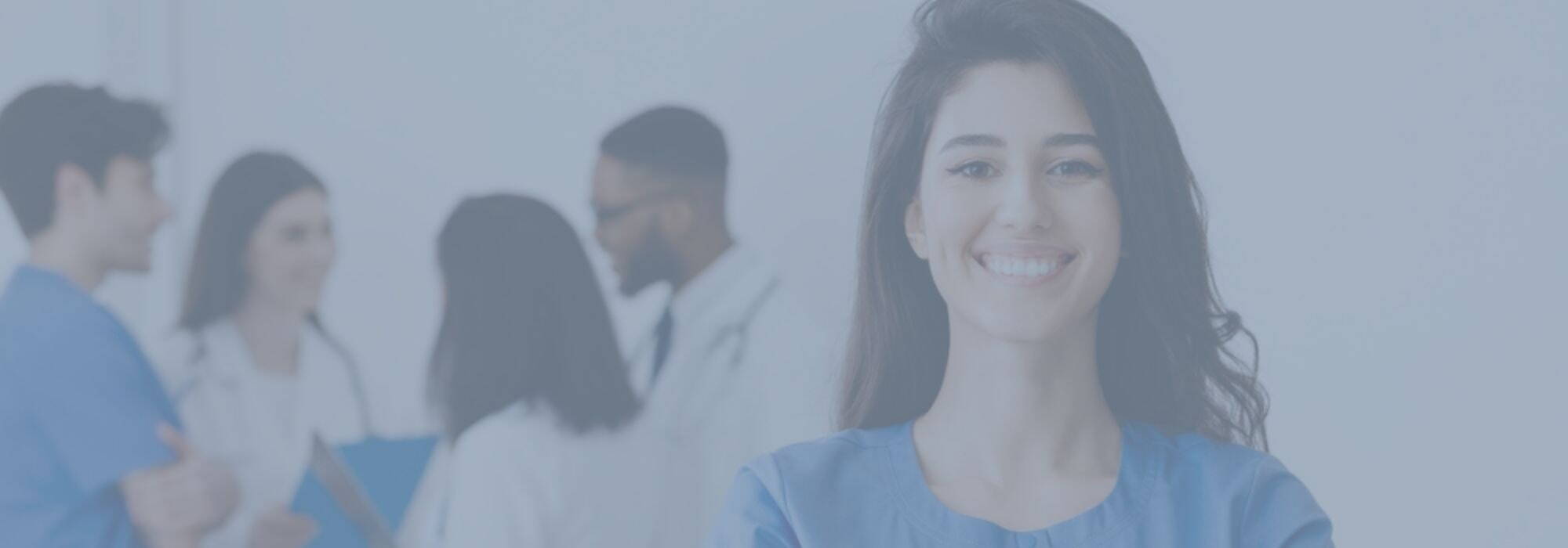 Endoscopy professionals in a UK hospital