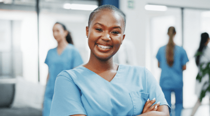 Nurse smiling