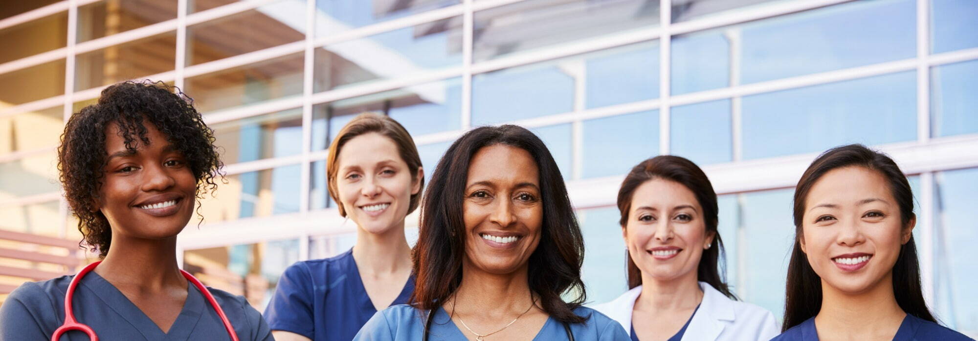 Group of smiling healthcare professionals